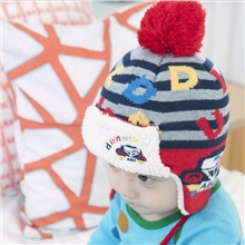 引玉-13新款秋冬嘟嘟啦DW01565ABC汽车护耳帽婴儿帽宝宝帽子棉帽