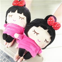 1306爆款时尚中国娃娃半指保暖手套淘宝爆款装饰手套批发