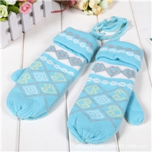 厂家手套批发小魔女针织保暖手套女式包指手套[F-6223]