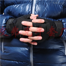 促销黑鹰地狱风暴男式半指半截旅行户外手套厂家直销