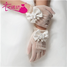 儿童婚纱花童礼服手套弹力手套网眼手套新娘结婚手套600款