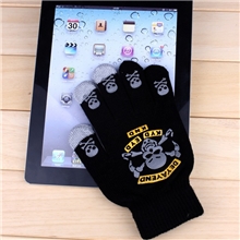 秋冬主流必备新款骷髅头触摸屏针织手套触屏手机专用鬼爪手套