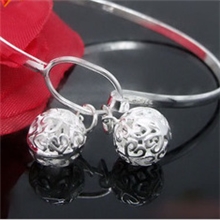 镂空玲珑球手镯韩版韩国欧美饰品批发复古首饰银饰手环时尚手饰
