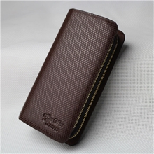 【厂家直销】新款真皮火烧钱包双拉链手包江湖地摊钱包批发