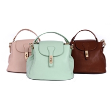 工厂批发手袋韩版新款糖果色女单肩包斜挎链条水桶潮女小包手提包