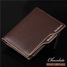 正品曼邦男士钱包短款真皮头层牛皮钱包新款钱夹竖款卡套皮夹