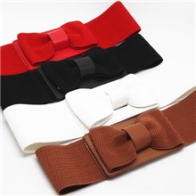 供应批发韩国热销款精美蝴蝶结松紧腰封装饰腰带女宽韩版