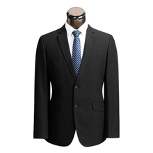 男士商务西装批发G2000斜纹修身西服职业装正装纯黑色平纹