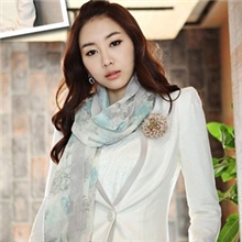 韩国官网爆款新品印花童话世界小树木森林巴厘纱棉麻围巾批发