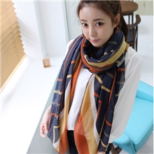 2013春新款时尚条纹彩格印花出口日本韩国版围巾围脖披肩现货