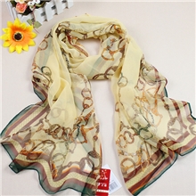 批发高档真丝雪纺丝巾围巾韩版印花丝巾乔其高档丝巾送礼佳品