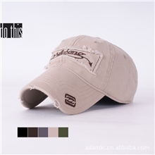 男士欧美纯棉可调休闲磨旧处理户外休闲棒球帽2b1030