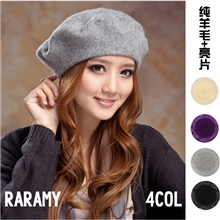 啦啦蜜品牌秋冬女士帽子羊毛针织贝雷帽厂家批发代理热销产品