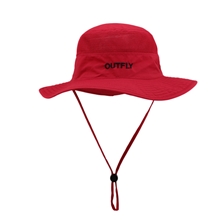 夏季大沿帽子批发女士带透气网眼涤纶薄料大沿渔夫帽子防晒