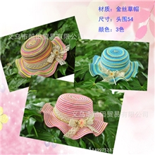 安安直销2013年新款韩版潮流儿童女士礼帽蕾丝小花草帽量大从优