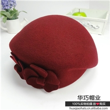 厂家直销菁菁秀羊毛毡帽礼帽毡帽女士秋冬时尚个性帽子贝蕾帽批发