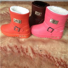 秋冬新款时尚保暖中童棉鞋男女儿童高帮棉鞋918