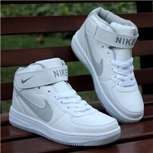 供应高帮休闲鞋男女韩版潮滑板情侣空军一1号PU皮纯色街舞鞋批发