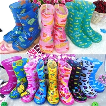 厂家直销正品儿童雨鞋PVC宝宝水晶雨鞋学生雨靴防水鞋高筒套鞋