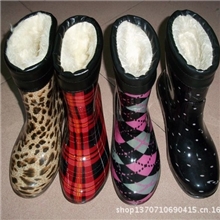 厂价直销上海双钱牌水晶迷彩雨鞋新款皮口保暖防滑防雪雨靴