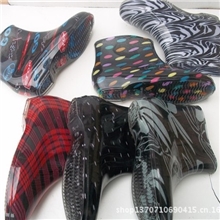 厂家直销水晶迷彩防滑防水雨鞋低筒女款厨房工作鞋批发