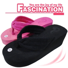 [拖鞋批发]2013夏季新款毛巾带人字夹脚拖鞋松糕厚底时尚女鞋