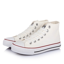 新款黑白纯色基本款女式中帮帆布鞋三次硫化牛筋底清新甜美女生鞋