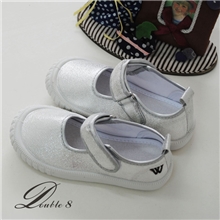 工厂外贸童鞋批发儿童女童银色帆布鞋宝宝运动球鞋学生单鞋