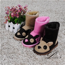 外贸新款立体卡通动物中统TPR底保暖儿童雪地靴男童女童
