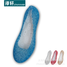 2013新款时尚女式凉鞋平跟沙滩女鞋批发水晶洞洞孔女士果冻凉鞋