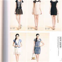 简约风情13夏杭州艾蕾品牌折扣女装库存尾货批发品牌女装一手货源