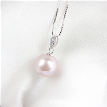 珍珠饰品天然珍珠吊坠无瑕强光镶钻时尚奢华