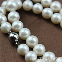 供应珍珠项链10-11珍珠项链天然珍珠正圆