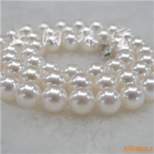 7.5-8AAA白色海水珍珠项链海水南珠珍珠批发