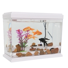 新款迷你USB鱼缸办公室伴侣三色LED潜水灯多功能时尚水族箱