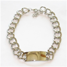 欧美外贸项饰大牌朋克夸张项链复古金属I.D短款项链锁骨链