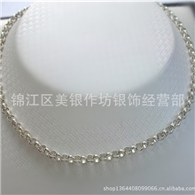 手工银饰品厂家925纯银首饰批发简约项饰欧美饰品复古项链