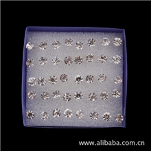 混批一整盒20对小耳钉批发塑料水钻韩版耳钉厂家现货批发