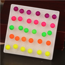 韩版小耳钉女韩国进口小饰品盒装夜光圆球耳钉一盒拿货6元