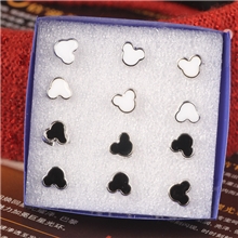 【韩版耳钉】厂家批发一小盒时尚合金卡通米奇老鼠耳钉女款饰品