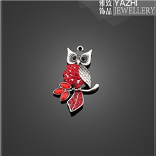 DW507【厂家直销】锌合金点钻猫头鹰吊坠义乌饰品厂货源饰品配件