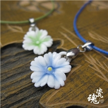 热销项链批发时尚首饰四色韩版手工复古民族风厂家陶瓷饰品