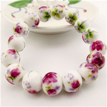 景德镇陶瓷饰品、首饰贴花珠子手链陶瓷手链批发爆款热销