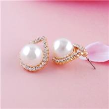 韩版珍珠镶钻耳钉批发高档大牌正品热卖耳饰小饰品一件批发代理