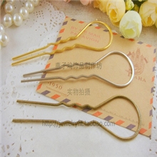 DIY饰品配件103mm白k/金/古铜/色步摇发叉6元10个发簪