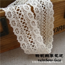 【东彩花边厂】力荐义乌商贸城热卖适用于头饰4.2CM全棉棉线花边