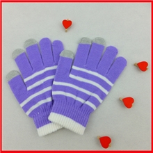 【条纹款】义乌手套批发触感摸屏功能的手套电容屏男女彩色手套