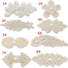 韩国头饰韩版蝴蝶结花朵可爱刘海贴蕾丝珍珠发帖发饰品