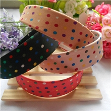 排版h077花布点子头箍简约大方花布手工艺发箍发饰2元店配货S