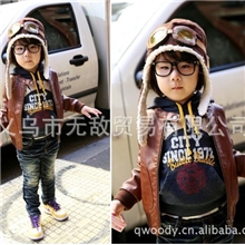 儿童新款冬帽飞行员帽/空军帽/飞行帽/护耳帽/颜色全，特价促销